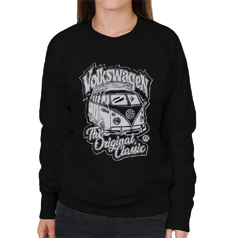 Volkswagen Original Classic T1 Camper Women's Sweatshirt Hoodie with Zipper Versatile Modern Volkswagen Original Classic T1 Camper Women's Sweatshirt Hoodie with Zipper Versatile Modern