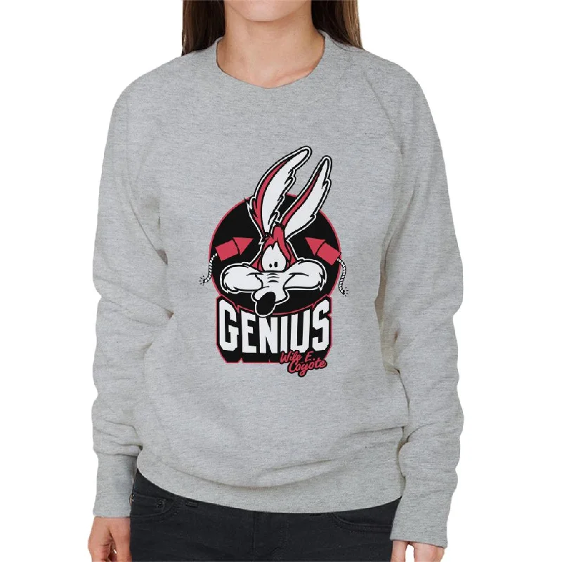 Looney Tunes Wile E Coyote Genius Rockets Women's Sweatshirt Hoodie with Full-Zip Functional Layering Looney Tunes Wile E Coyote Genius Rockets Women's Sweatshirt Hoodie with Full-Zip Functional Layering
