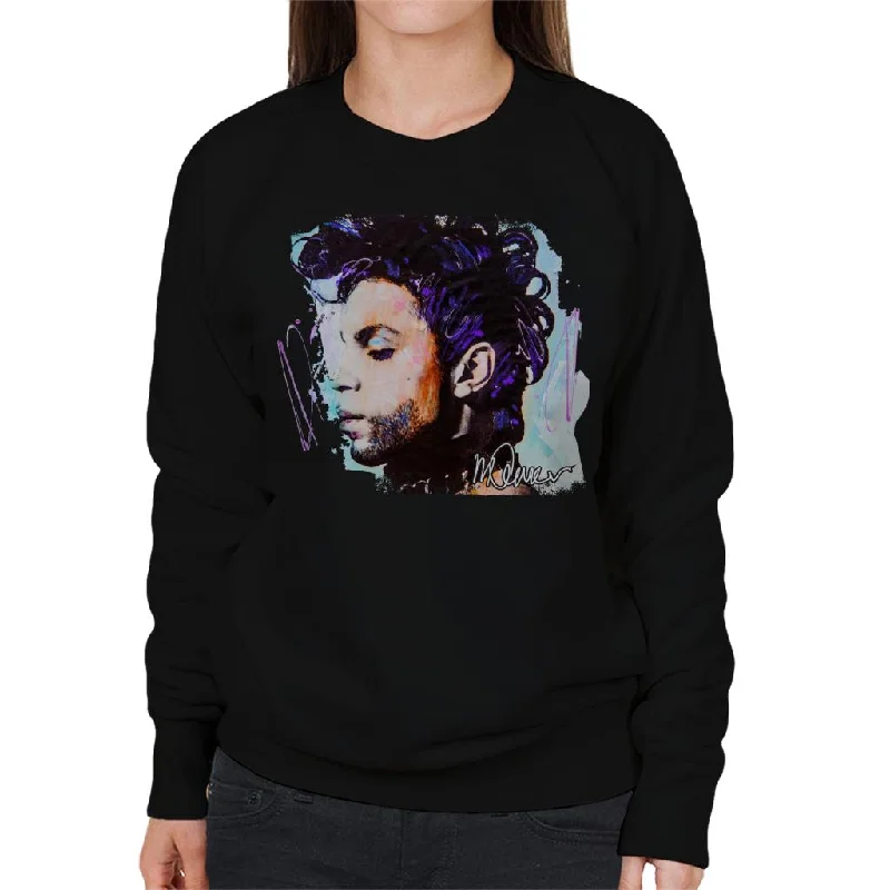 Sidney Maurer Original Portrait Of Prince Side Profile Women's Sweatshirt Hoodie with Tied Waist Feminine Flattering Sidney Maurer Original Portrait Of Prince Side Profile Women's Sweatshirt Hoodie with Tied Waist Feminine Flattering
