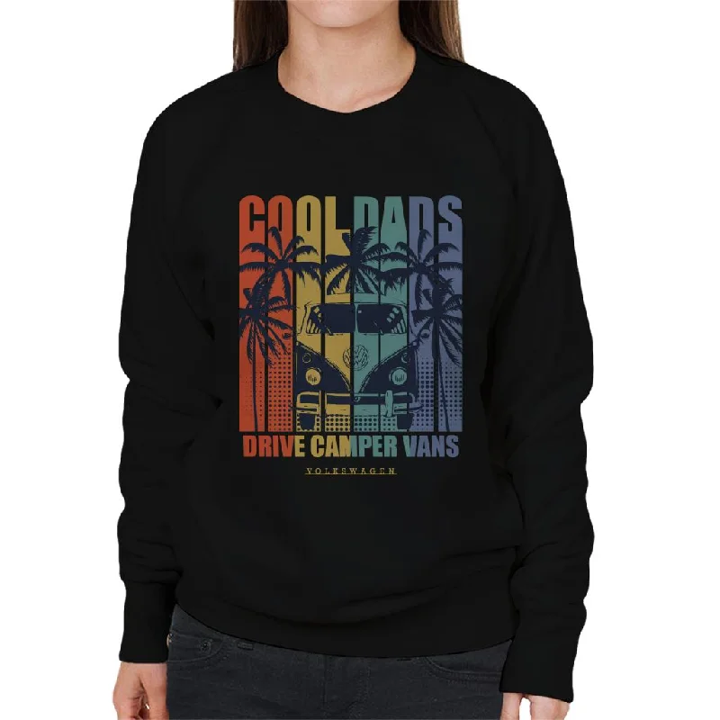 Volkswagen Retro Cool Dads Drive Campervans Women's Sweatshirt Hoodie with Elastic Waist Stretchable Comfortable Volkswagen Retro Cool Dads Drive Campervans Women's Sweatshirt Hoodie with Elastic Waist Stretchable Comfortable