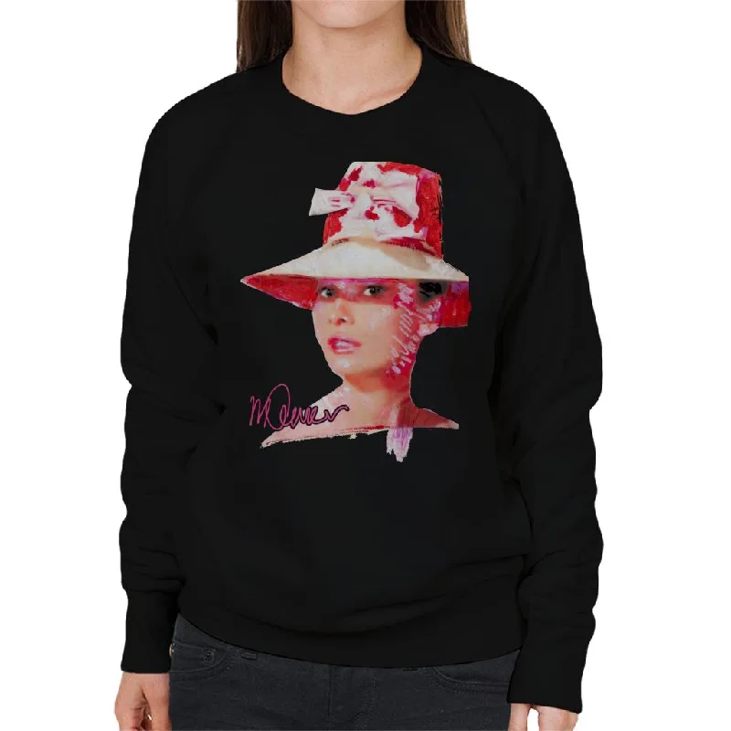 Sidney Maurer Original Portrait Of Movie Star Audrey Hepburn Women's Sweatshirt Hoodie with Toggle Buttons Decorative Unique Sidney Maurer Original Portrait Of Movie Star Audrey Hepburn Women's Sweatshirt Hoodie with Toggle Buttons Decorative Unique