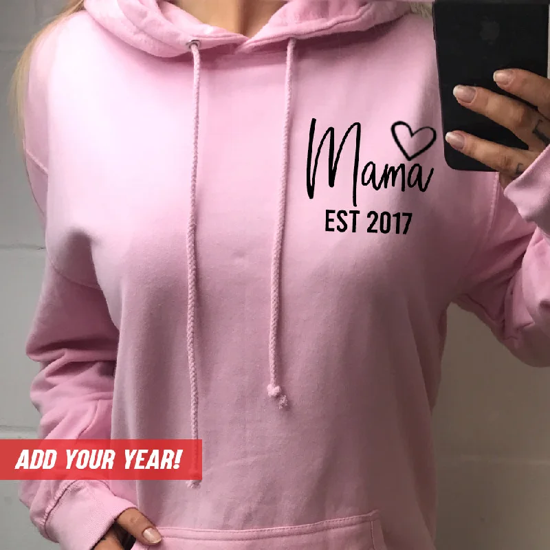 Personalised Mama Established Hoodie (MRK X) Hoodie with Sequins Glamorous Eye-catching Personalised Mama Established Hoodie (MRK X) Hoodie with Sequins Glamorous Eye-catching