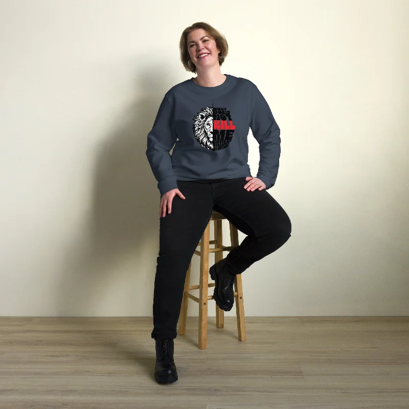 Lion Typography Graphic Women Organic Sweatshirt Hoodie with Hem Fringe Bohemian Relaxed Lion Typography Graphic Women Organic Sweatshirt Hoodie with Hem Fringe Bohemian Relaxed