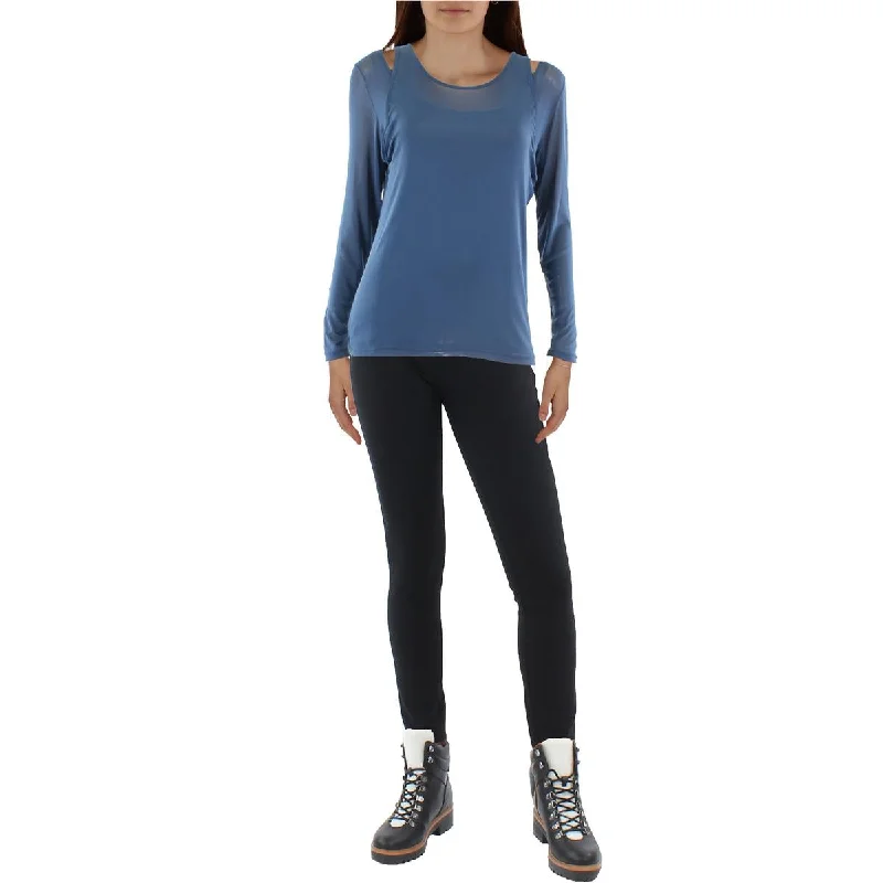 Womens Mesh Cutout Blouse Modern Oversized Blouse