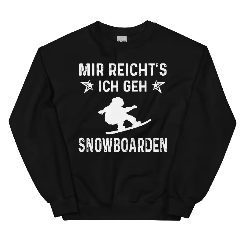 Mir Reicht's Ich Gen Snowboarden - Sweatshirt (Unisex) Hoodie with High Neck Warm Protective Mir Reicht's Ich Gen Snowboarden - Sweatshirt (Unisex) Hoodie with High Neck Warm Protective