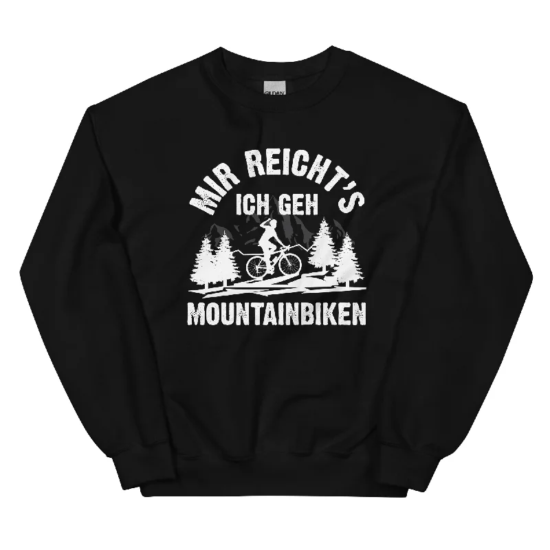 Mir reicht's ich geh mountainbiken - (M) - Sweatshirt (Unisex) Hoodie with Hem Fringe Bohemian Relaxed Mir reicht's ich geh mountainbiken - (M) - Sweatshirt (Unisex) Hoodie with Hem Fringe Bohemian Relaxed