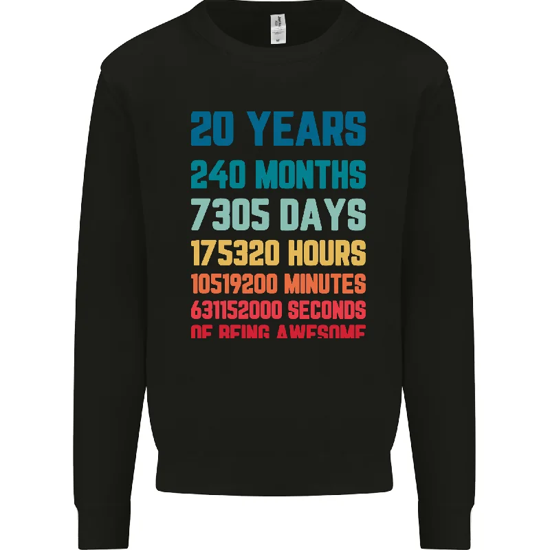 20th Birthday 20 Year Old Men's Personalised Sweatshirt Jumper with Name Customisation Hoodie with Drawstring Waist Adjustable Fitted 20th Birthday 20 Year Old Men's Personalised Sweatshirt Jumper with Name Customisation Hoodie with Drawstring Waist Adjustable Fitted