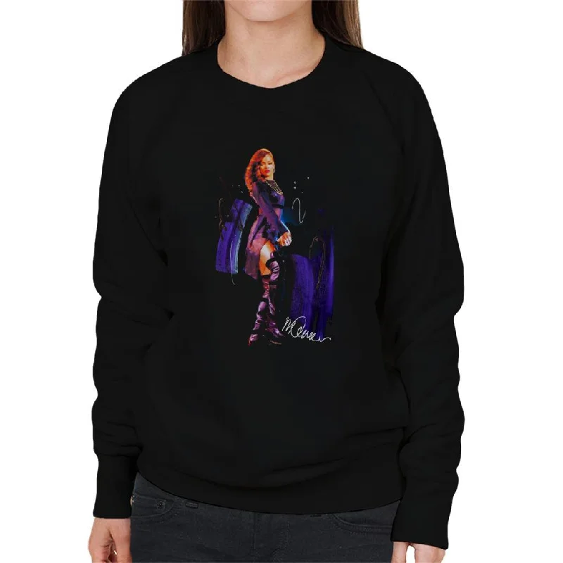 Sidney Maurer Original Portrait Of Rihanna Long Boots Women's Sweatshirt Hoodie with Exposed Zipper Edgy Industrial Sidney Maurer Original Portrait Of Rihanna Long Boots Women's Sweatshirt Hoodie with Exposed Zipper Edgy Industrial