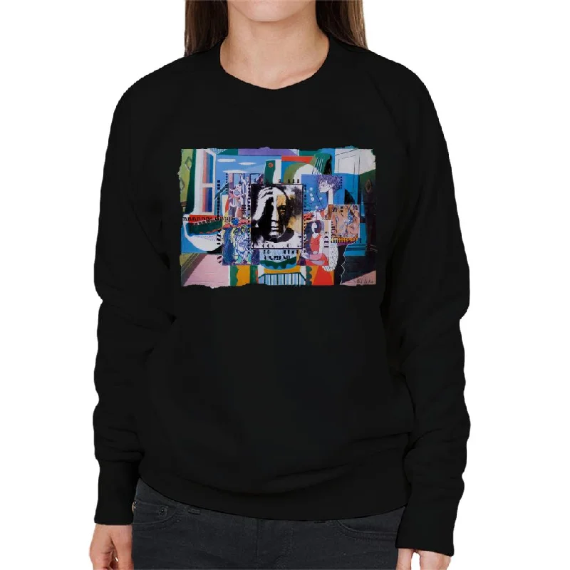 Sidney Maurer Original Portrait Of Pablo Picasso With Artwork Women's Sweatshirt Hoodie with Hem Lace Feminine Delicate Sidney Maurer Original Portrait Of Pablo Picasso With Artwork Women's Sweatshirt Hoodie with Hem Lace Feminine Delicate