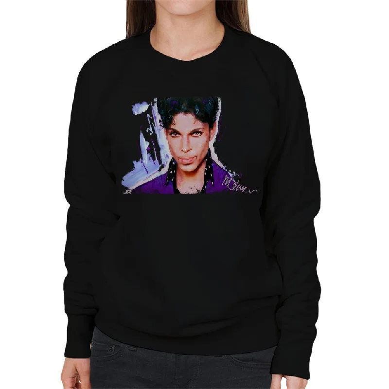 Sidney Maurer Original Portrait Of Prince Polka Dot Women's Sweatshirt Hoodie with Full-Zip Functional Layering Sidney Maurer Original Portrait Of Prince Polka Dot Women's Sweatshirt Hoodie with Full-Zip Functional Layering