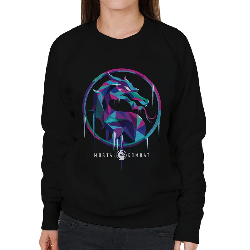 Mortal Kombat Sub Zero Ice Art Logo Women's Sweatshirt Hoodie with Thumb Holes Functional Cozy Mortal Kombat Sub Zero Ice Art Logo Women's Sweatshirt Hoodie with Thumb Holes Functional Cozy
