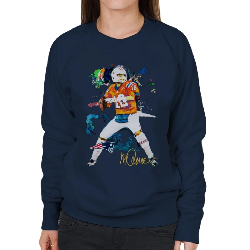 Sidney Maurer Original Portrait Of Patriots Star Tom Brady Women's Sweatshirt Hooded Sweatshirt Casual Wear Street Style Sidney Maurer Original Portrait Of Patriots Star Tom Brady Women's Sweatshirt Hooded Sweatshirt Casual Wear Street Style