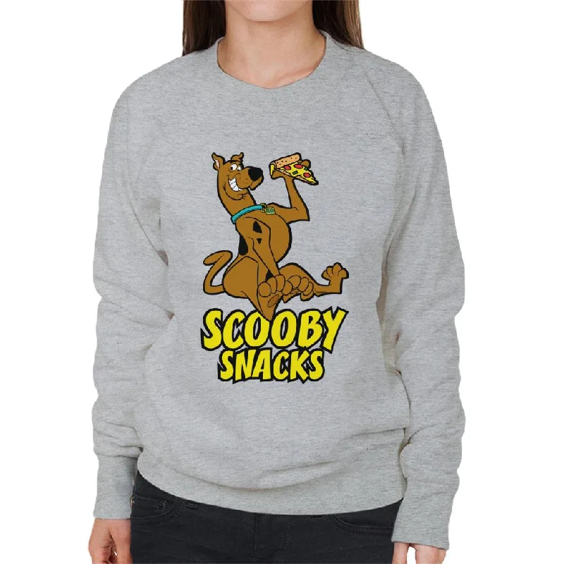 Scooby Doo Pizza Scooby Snacks Women's Sweatshirt Hoodie with Front Slit Layering Stylish Scooby Doo Pizza Scooby Snacks Women's Sweatshirt Hoodie with Front Slit Layering Stylish