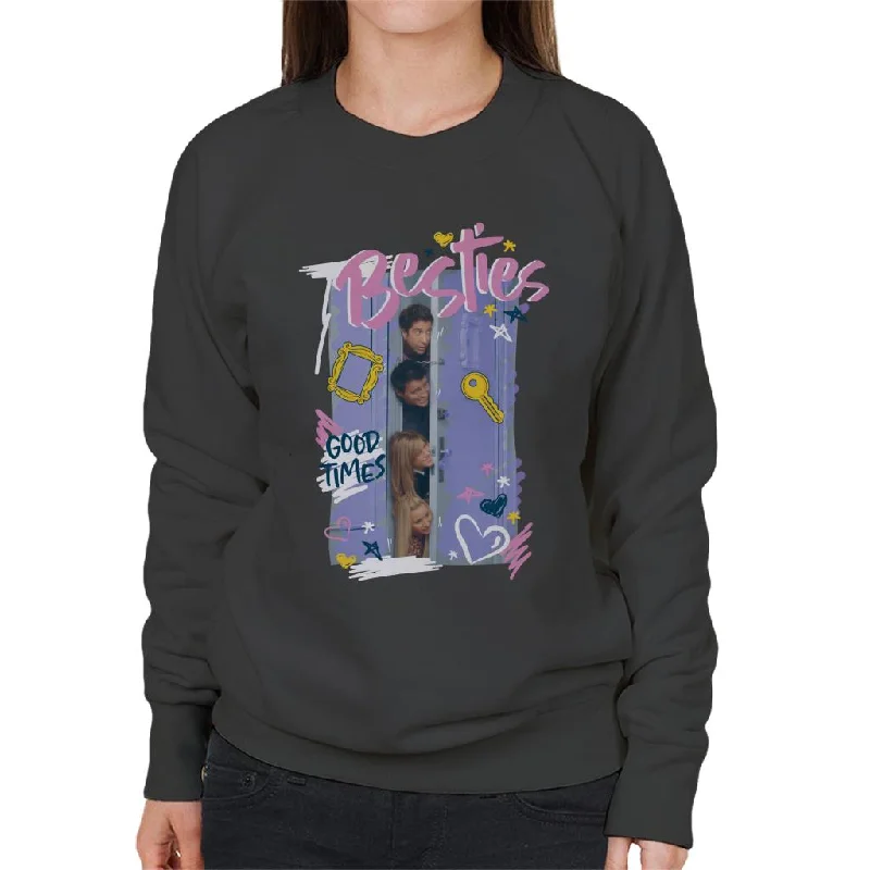 Friends Good Times Besties Women's Sweatshirt Hoodie with Toggle Buttons Decorative Unique Friends Good Times Besties Women's Sweatshirt Hoodie with Toggle Buttons Decorative Unique