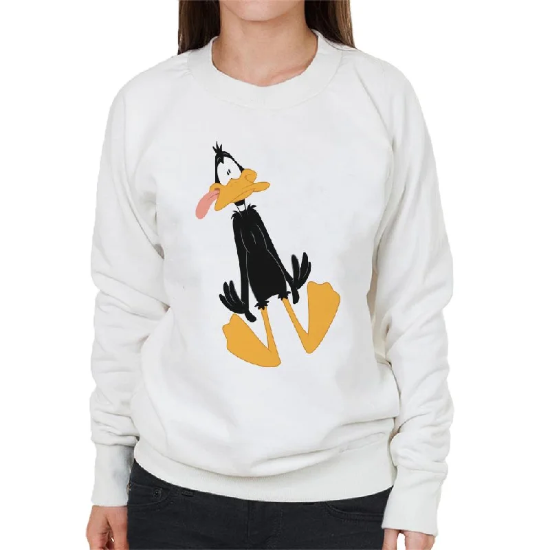 Looney Tunes Daffy Duck Dumbstruck Women's Sweatshirt Hoodie with Ribbed Hem Stretchable Secure Looney Tunes Daffy Duck Dumbstruck Women's Sweatshirt Hoodie with Ribbed Hem Stretchable Secure