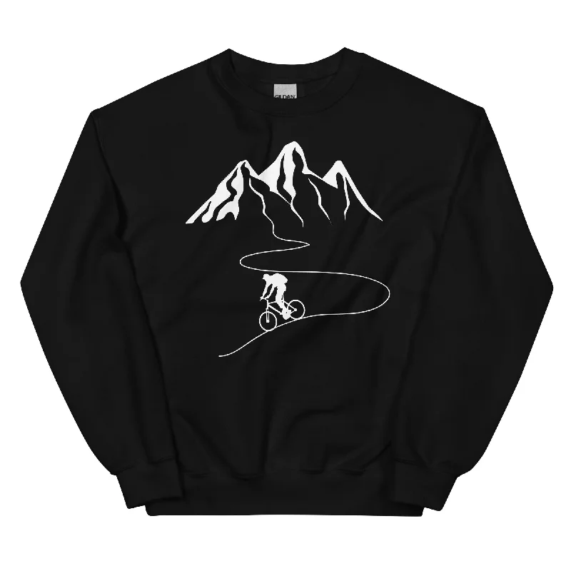 Berge - Kurve Linie - Radfahren - Sweatshirt (Unisex) Hoodie with Reflective Safety Nightwear Berge - Kurve Linie - Radfahren - Sweatshirt (Unisex) Hoodie with Reflective Safety Nightwear
