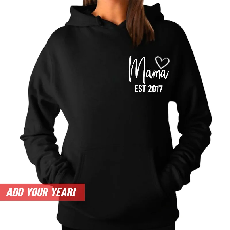 Personalised Mama Established Hoodie (MRK X) Hoodie with High-Low Hem Asymmetrical Trendy Personalised Mama Established Hoodie (MRK X) Hoodie with High-Low Hem Asymmetrical Trendy