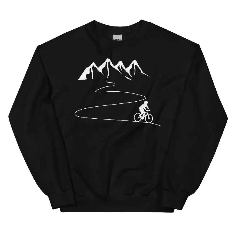 Berge - Kurve Linie - Radfahren - Sweatshirt (Unisex) Hoodie with Bell Sleeves Flared Feminine Berge - Kurve Linie - Radfahren - Sweatshirt (Unisex) Hoodie with Bell Sleeves Flared Feminine
