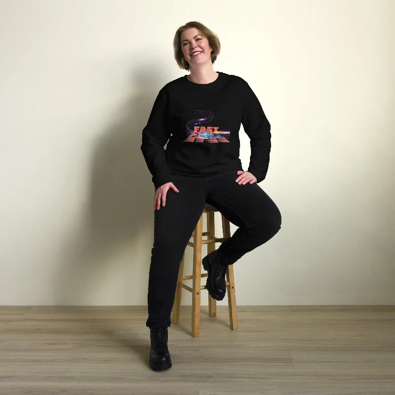 Fast Typography Graphic Women Organic Sweatshirt Hoodie with Drawcord Adjustable Secure Fast Typography Graphic Women Organic Sweatshirt Hoodie with Drawcord Adjustable Secure