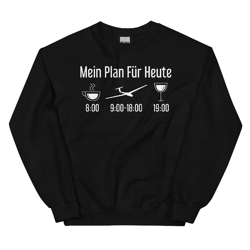 Mein Plan Für Heute - Sweatshirt (Unisex) Hoodie with Set-In Sleeves Structured Classic Mein Plan Für Heute - Sweatshirt (Unisex) Hoodie with Set-In Sleeves Structured Classic