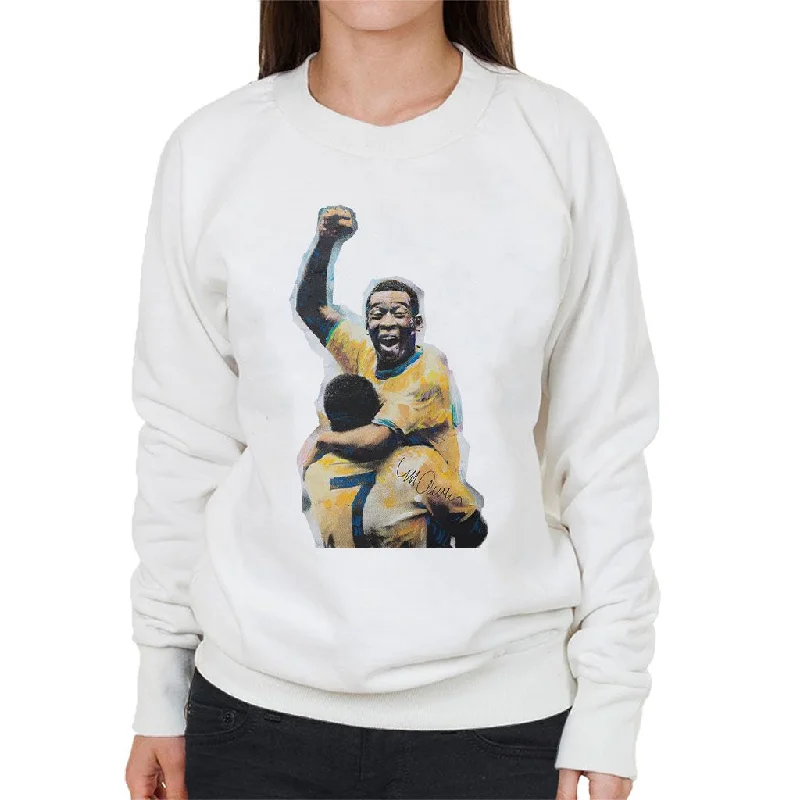 Sidney Maurer Original Portrait Of Pele Women's Sweatshirt Hoodie with Monochrome Minimalist Simple Sidney Maurer Original Portrait Of Pele Women's Sweatshirt Hoodie with Monochrome Minimalist Simple