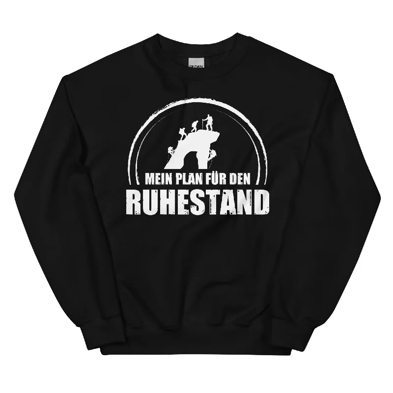Mein Plan Fur Den Ruhestand - Sweatshirt (Unisex) Hoodie with Hem Contrast Bold Stylish Mein Plan Fur Den Ruhestand - Sweatshirt (Unisex) Hoodie with Hem Contrast Bold Stylish