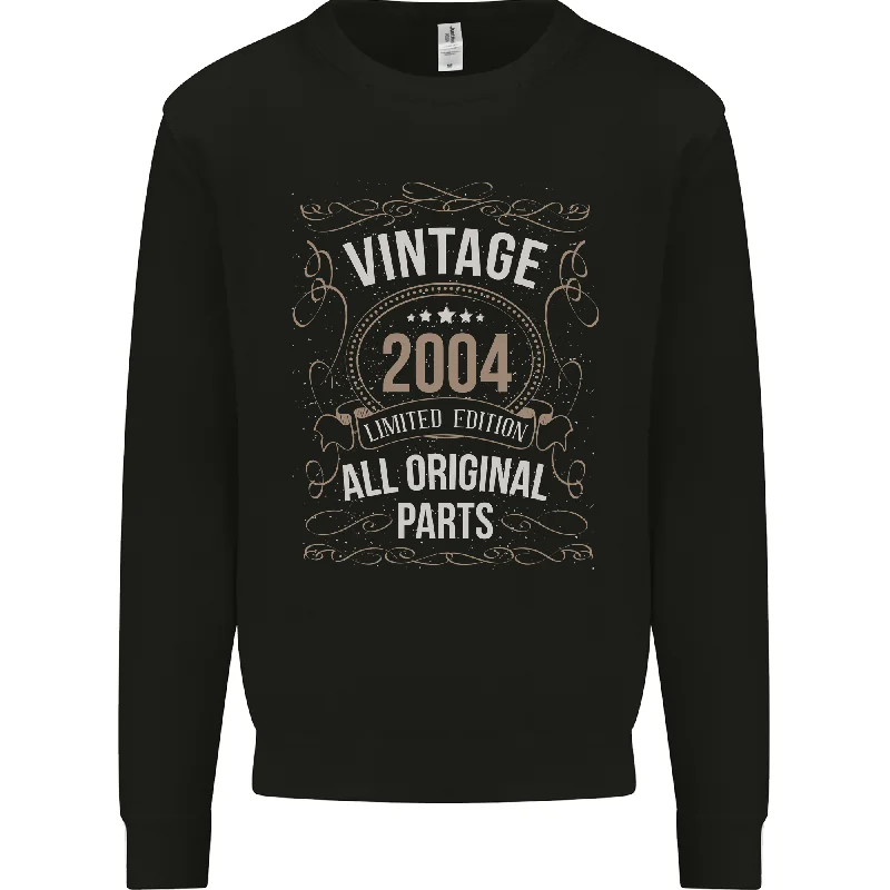 20th Birthday Limited Edition 2004 Mens Sweatshirt Jumper Hoodie with Ribbed Neckline Snug Warm 20th Birthday Limited Edition 2004 Mens Sweatshirt Jumper Hoodie with Ribbed Neckline Snug Warm