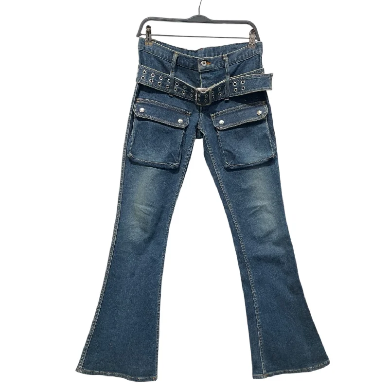 HYSTERIC GLAMOUR/Bootcut Pants/M/Denim/NVY/Belted, cargo pockets Cozy Jogger Leggings