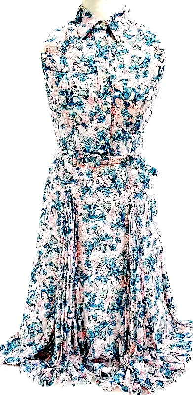 Prada Italy. Polytech Vintge Floral Print Dress