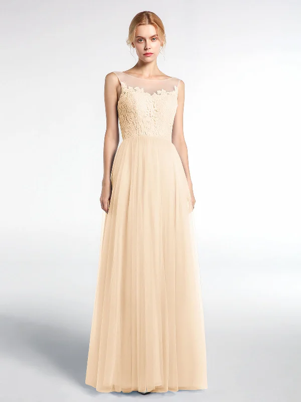 Illusion Neckline Lace and Tulle Maxi Dress-Peach Fashionable Button-Down Maxi Dress Illusion Neckline Lace and Tulle Maxi Dress-Peach Fashionable Button-Down Maxi Dress