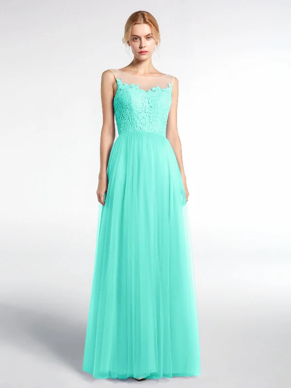 Illusion Neckline Lace and Tulle Maxi Dress-Spa Trendy Off-Shoulder Ruffle Maxi Dress Illusion Neckline Lace and Tulle Maxi Dress-Spa Trendy Off-Shoulder Ruffle Maxi Dress