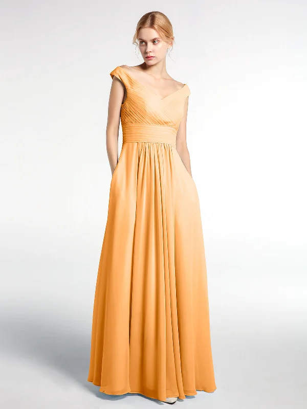 Off shoulder V-neck Maxi Dress with Pockets-Tangerine Trendy Floral Print Maxi Dress Off shoulder V-neck Maxi Dress with Pockets-Tangerine Trendy Floral Print Maxi Dress
