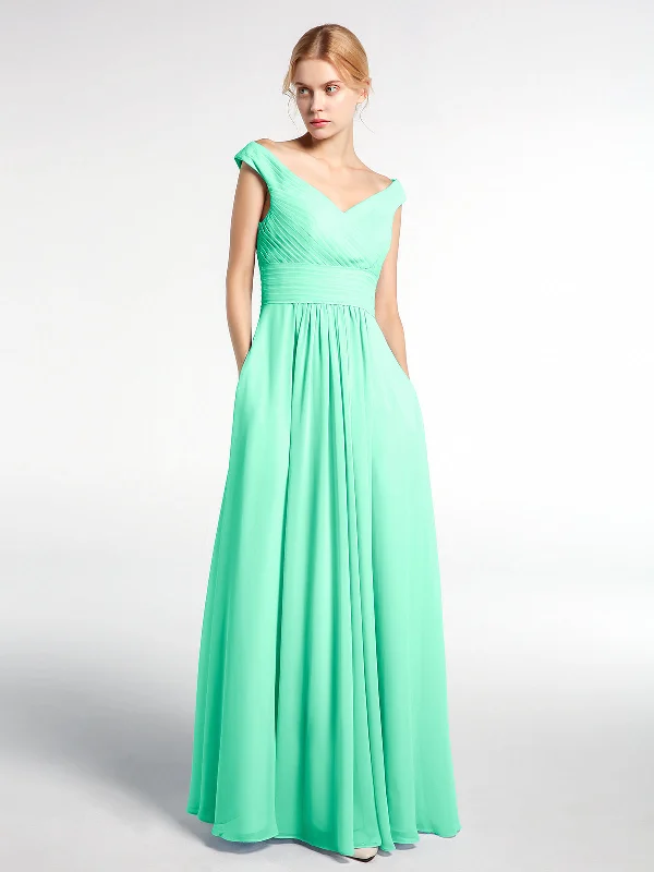 Off shoulder V-neck Maxi Dress with Pockets-Turquoise Trendy Fit-and-Flare Maxi Dress Off shoulder V-neck Maxi Dress with Pockets-Turquoise Trendy Fit-and-Flare Maxi Dress
