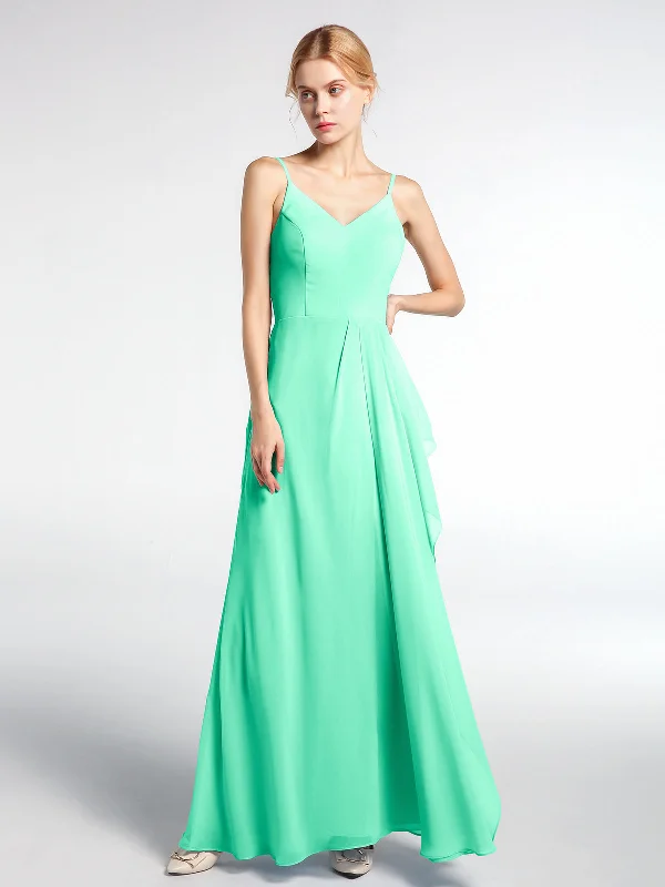 V-neck Chiffon Simple Maxi Dress with Spaghetti Straps-Turquoise Fashionable Asymmetrical Maxi Dress V-neck Chiffon Simple Maxi Dress with Spaghetti Straps-Turquoise Fashionable Asymmetrical Maxi Dress
