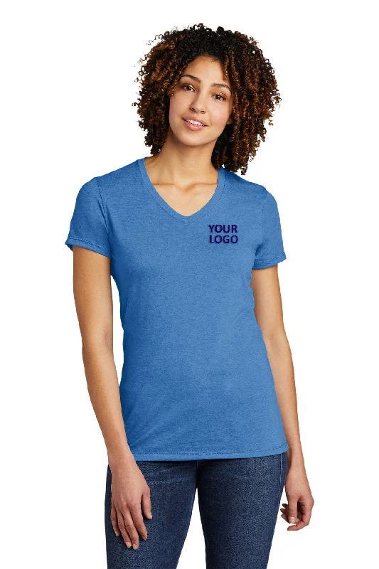 Allmade Women's Tri-Blend Custom V-Neck Tee, Azure Blue Plaid T-Shirt Polka Dot Checkered Allmade Women's Tri-Blend Custom V-Neck Tee, Azure Blue Plaid T-Shirt Polka Dot Checkered