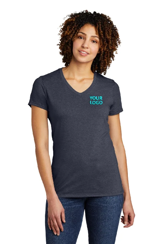 Allmade Women's Tri-Blend Branded V-Neck Tee, Rebel Blue Collared Crew Neck Turtle Neck Allmade Women's Tri-Blend Branded V-Neck Tee, Rebel Blue Collared Crew Neck Turtle Neck