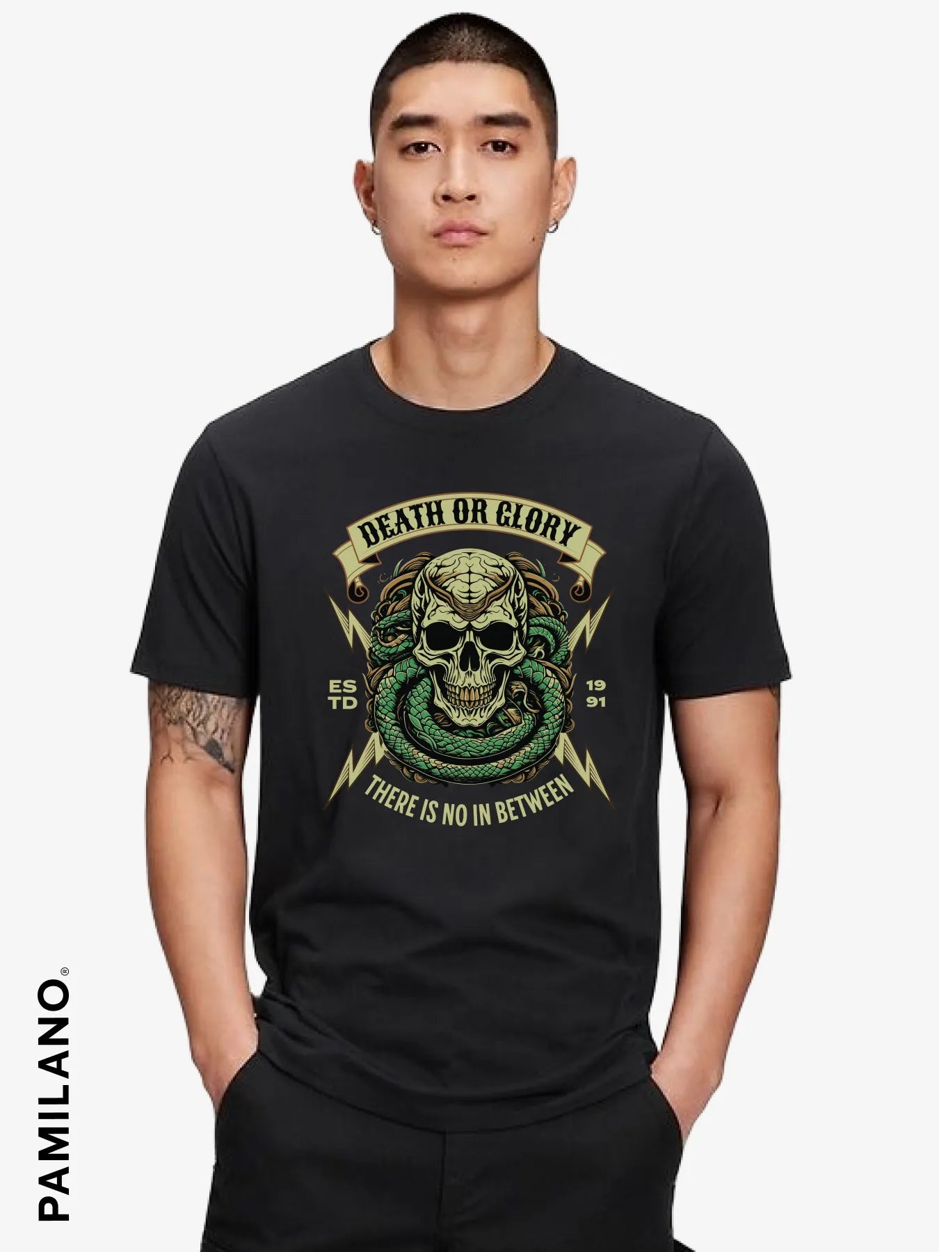 Death or Glory - Unisex T-Shirt Denim Fabric Leather Fabric Suede Fabric