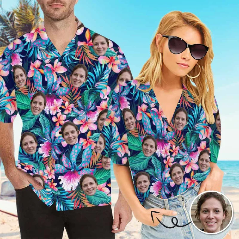 Custom Face Hawaiian Shirt for Boyfriend/Husband Personalized Hawaiian Shirt Photo Tropical Aloha Shirt Birthday Vacation Party Gift Nylon Fabric Polyester Fabric Spandex Fabric Custom Face Hawaiian Shirt for Boyfriend/Husband Personalized Hawaiian Shirt Photo Tropical Aloha Shirt Birthday Vacation Party Gift Nylon Fabric Polyester Fabric Spandex Fabric