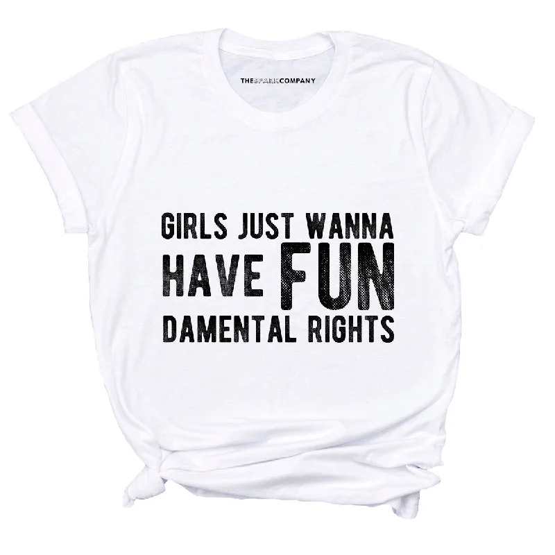 Girls Just Wanna Have Fundamental Rights Feminist T-Shirt Spandex Blend Rayon Blend Denim Blend Girls Just Wanna Have Fundamental Rights Feminist T-Shirt Spandex Blend Rayon Blend Denim Blend