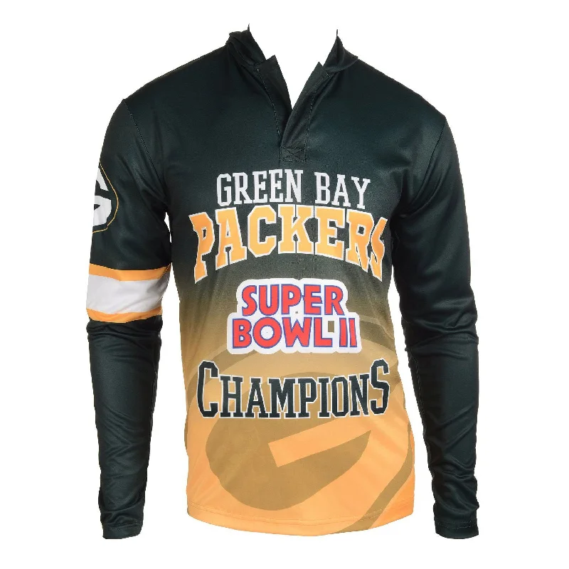 Green Bay Packers Super Bowl 2 Champions Commemorative Retro Hoody Tee Mesh Blend Leather Blend Suede Blend Green Bay Packers Super Bowl 2 Champions Commemorative Retro Hoody Tee Mesh Blend Leather Blend Suede Blend