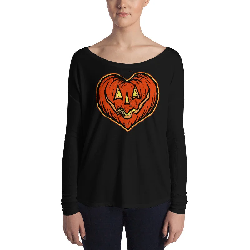 I Love Halloween Ladies' Long Sleeve Tee Nylon Fabric Polyester Fabric Spandex Fabric I Love Halloween Ladies' Long Sleeve Tee Nylon Fabric Polyester Fabric Spandex Fabric