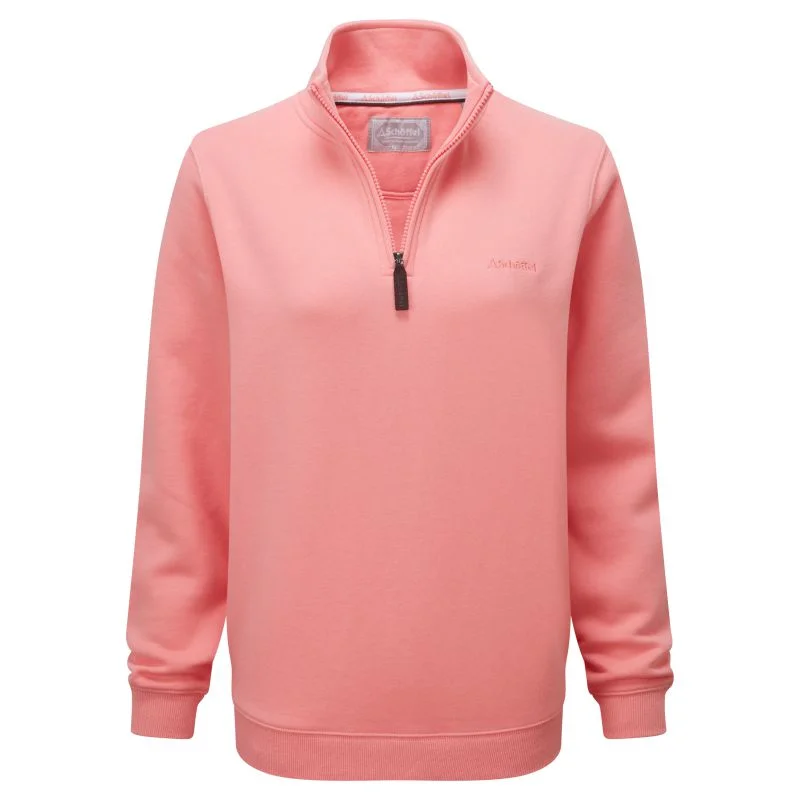 Schoffel Sennen Cove Ladies 1/4 Zip Sweatshirt - Flamingo Front Pockets Side Pockets Patch Pockets Schoffel Sennen Cove Ladies 1/4 Zip Sweatshirt - Flamingo Front Pockets Side Pockets Patch Pockets