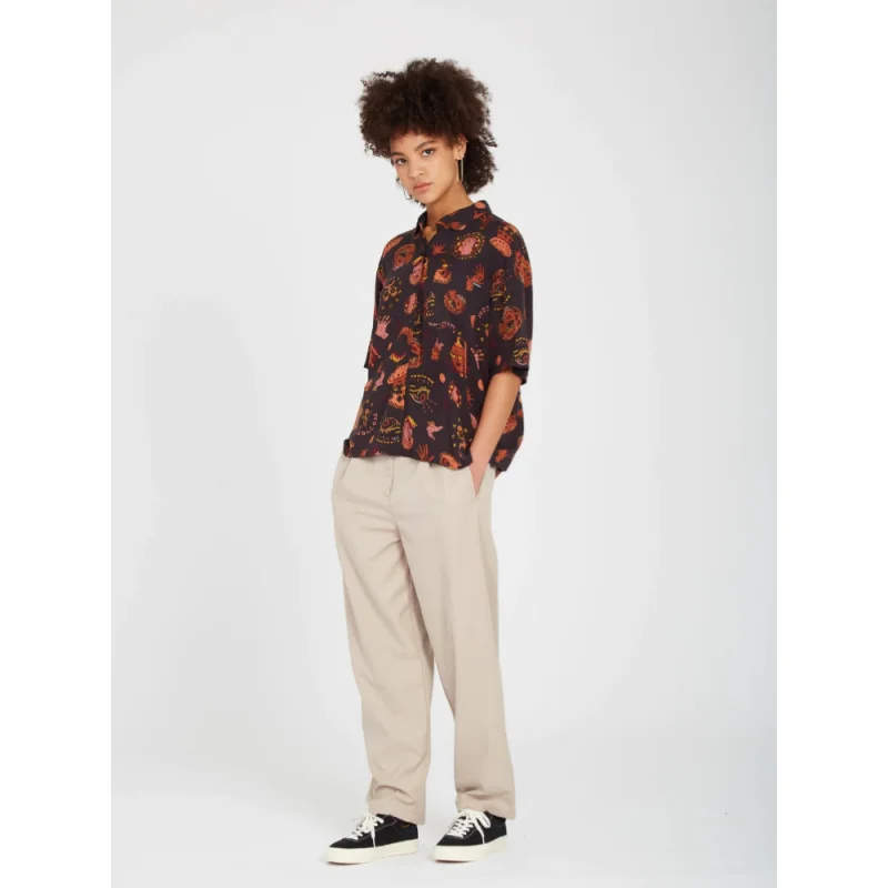 Volcom Connected Minds Woven Short Sleeve Shirt Cotton Fabric Linen Fabric Terry Fabric Volcom Connected Minds Woven Short Sleeve Shirt Cotton Fabric Linen Fabric Terry Fabric