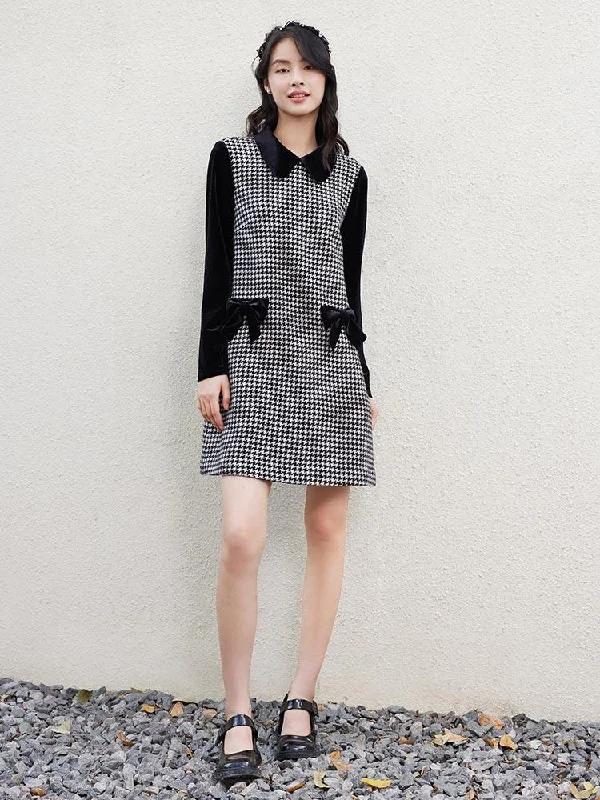 Wool Houndstooth Dress