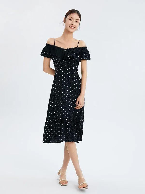 Black Star Print Dress
