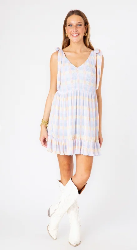 Daphne Pastel Check Dress