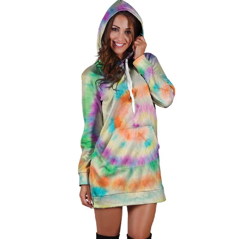 Hippie Tie Dye Hoodie Dress