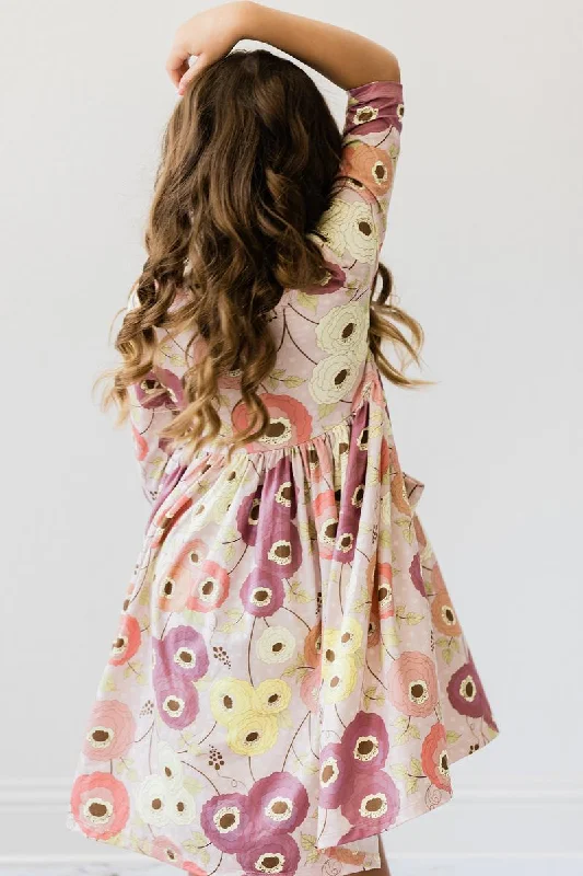 3/4 Sleeve Pocket Twirl Dress