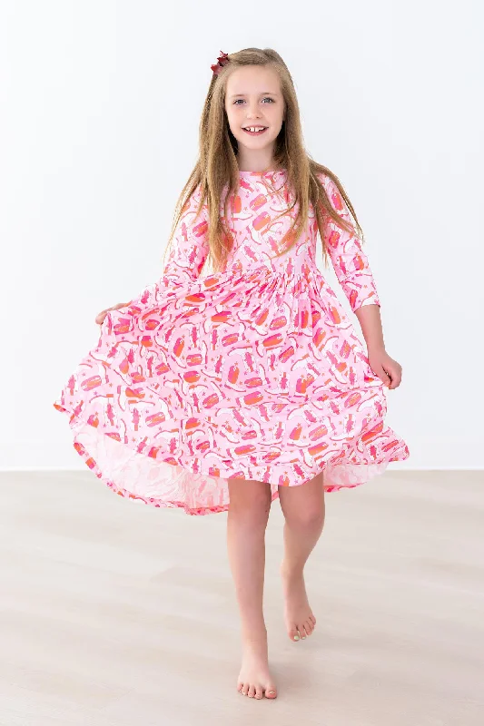 3/4 Pocket Twirl Dress