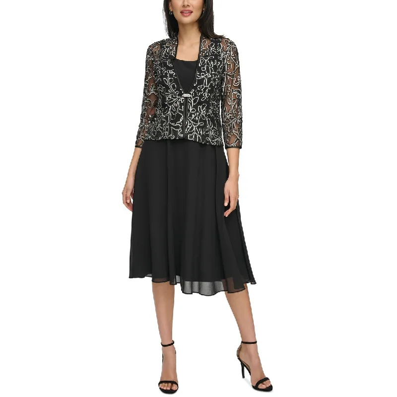 Jessica Howard Womens 2PC Long Two Piece Dress